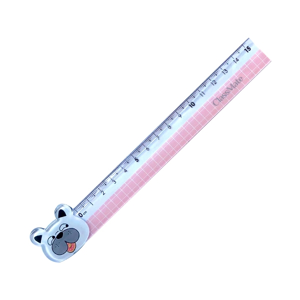 Bộ 3 Thước Kẻ 15cm RL04-PE - Màu Hồng