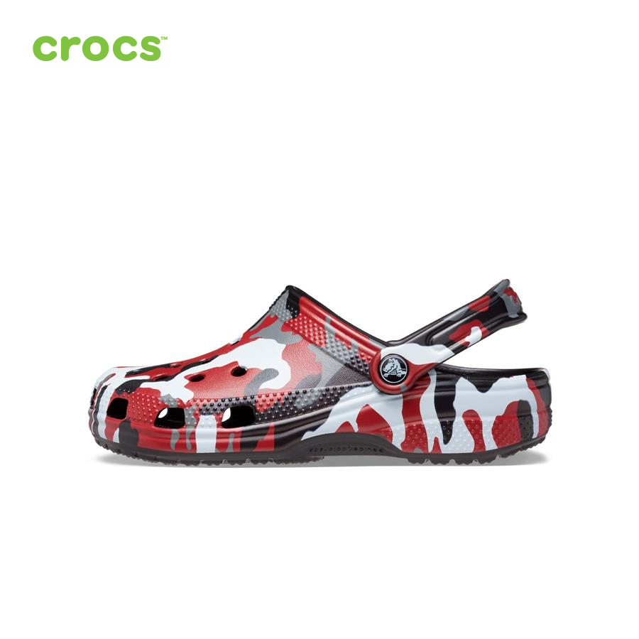 Giày lười nam Crocs Classic Clog U Printed Camo Blk/Red - 206454-063