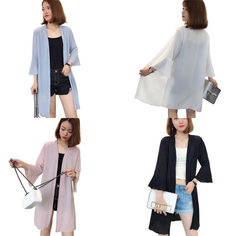 Áo choàng chiffon dáng rộng cho nữ