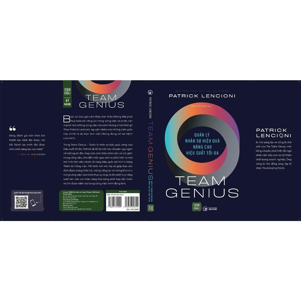 Sách - Team Genius (Patrick Lencioni)