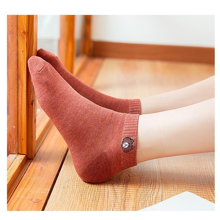 ️ GIÁ HỦY DIỆT️10 ĐÔI TẤT GẤU CỔ NGẮN ĐỦ MÀU ĐẸP