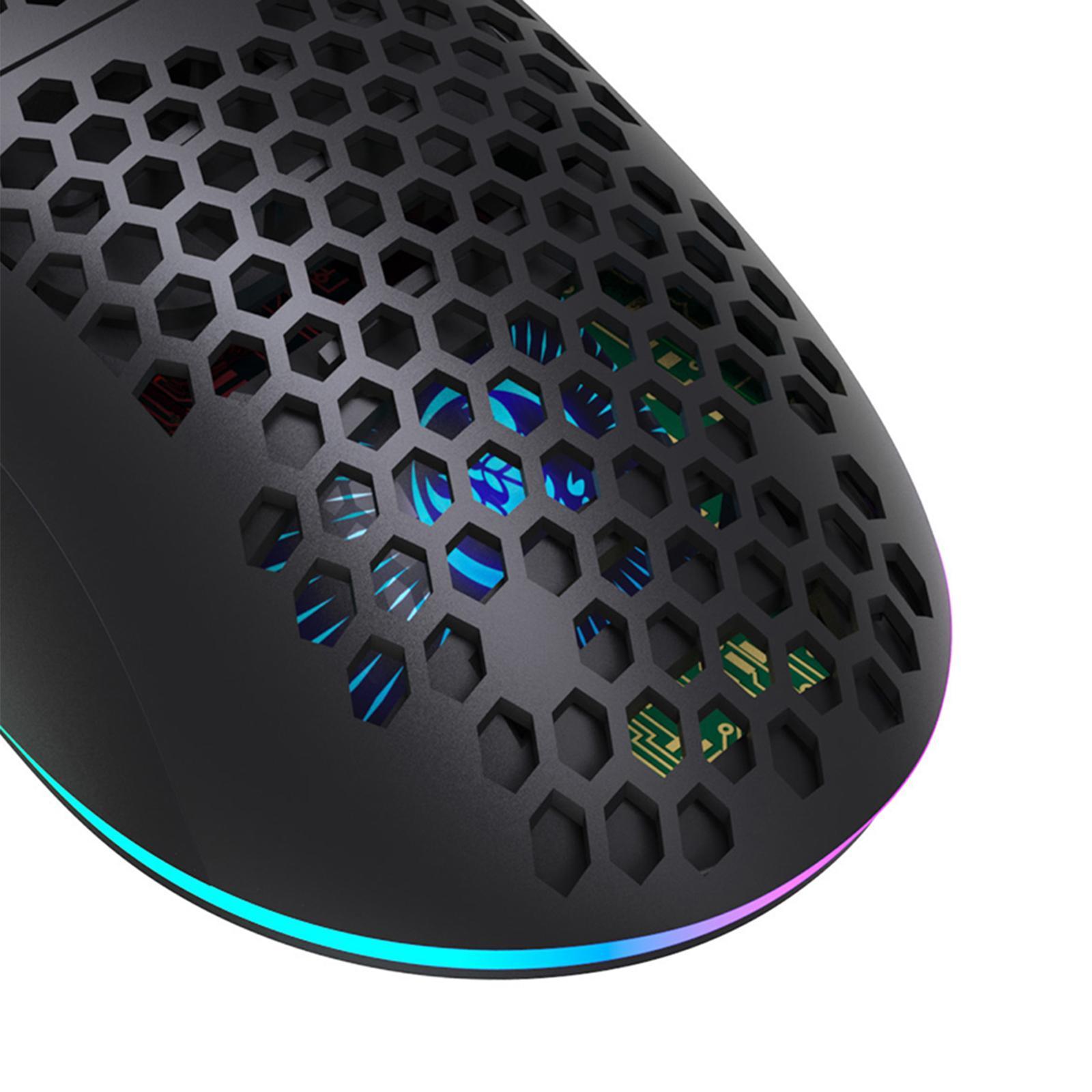 Gaming Mouse Rechargeable 7 RGB Backlit Colors 3200DPI for Office PC Desktop