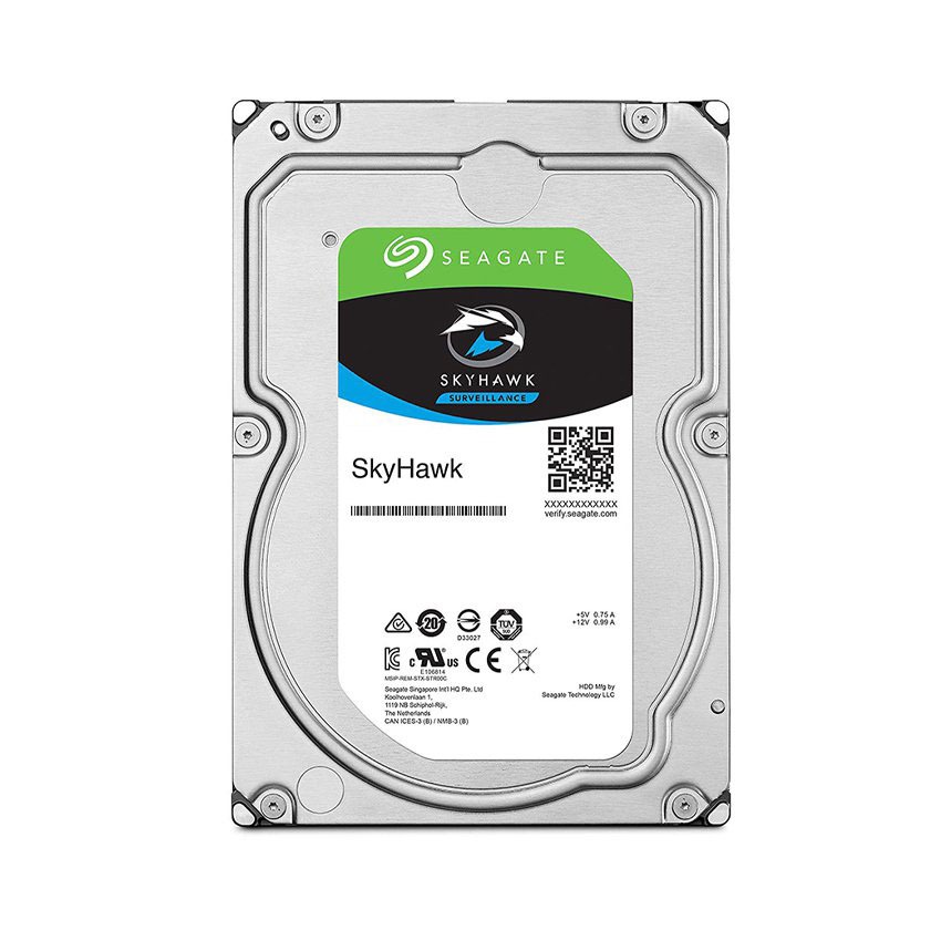 Ổ CỨNG HDD CHUYÊN DỤNG CHO CAMERA SEAGATE SKYHAWK 4TB - GHI LIÊN TỤC, DUNG LƯỢNG LỚN, TỐC ĐỘ CAO - HÀNG CHÍNH HÃNG