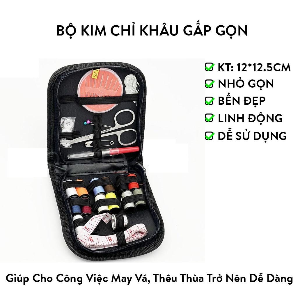 Bộ Kim Chỉ Khâu Gấp Gọn Cho Công Việc May Vá, Thêu Thùa