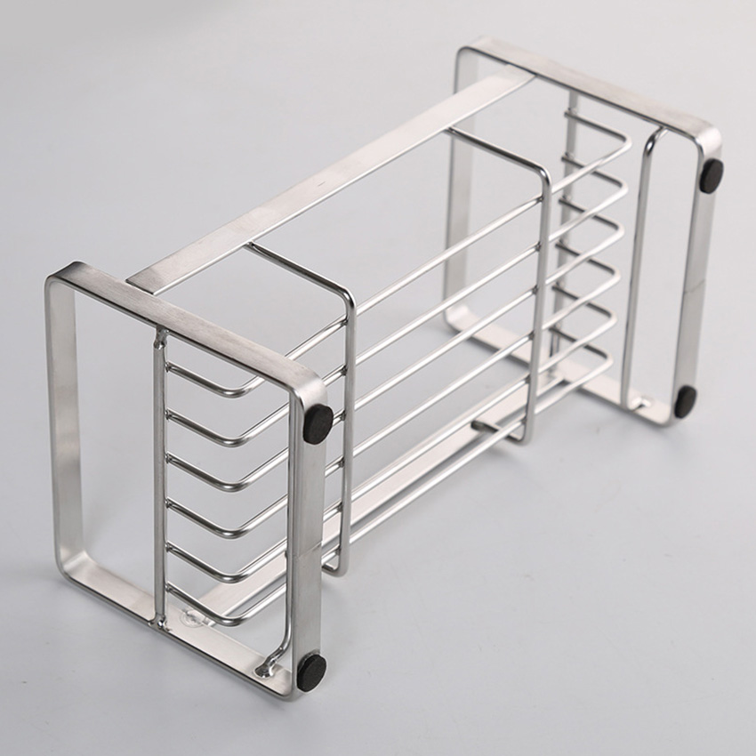 Kệ để đồ rửa chén bát NASI bằng INOX 304 cứng chắc đa năng có khay hứng nước giá phơi miếng giẻ bọt biển đựng nước rửa chén đồ gia dụng nhà bếp