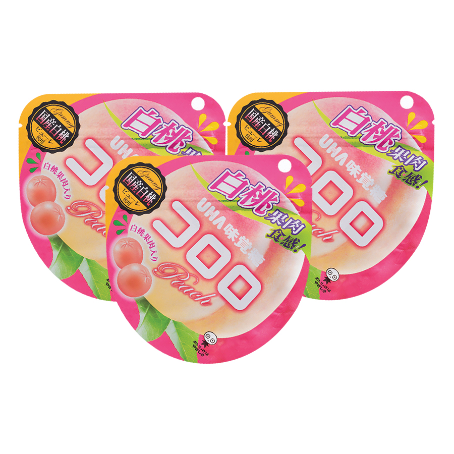 3 Gói Kẹo Dẻo Uha Kororo Vị Đào Nhật Bản (48g x 3)