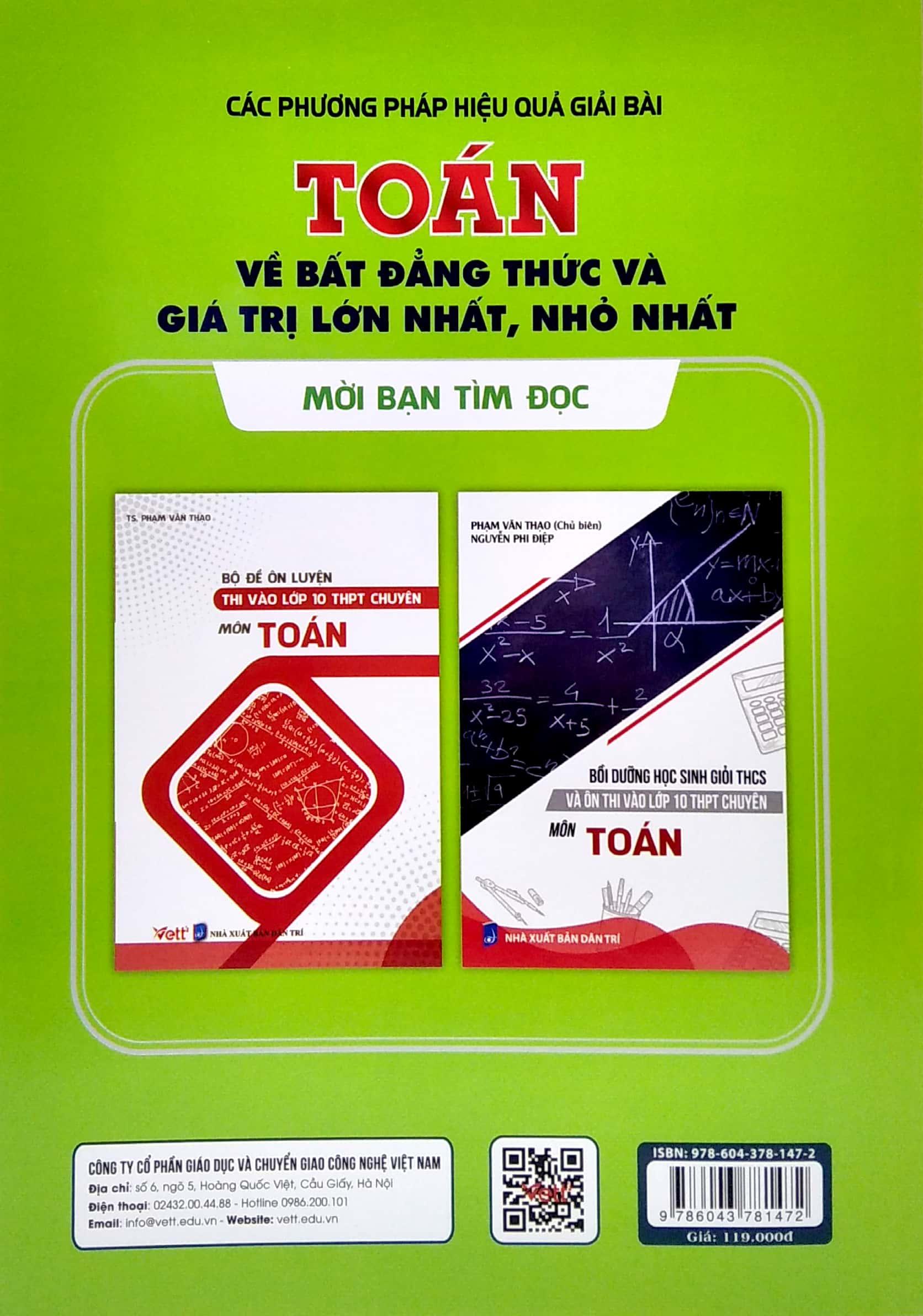 Các Phương Pháp Hiệu Quả Giải Bài Toán Về Bất Đẳng Thức Và Giá Trị Lớn Nhất Nhỏ Nhất