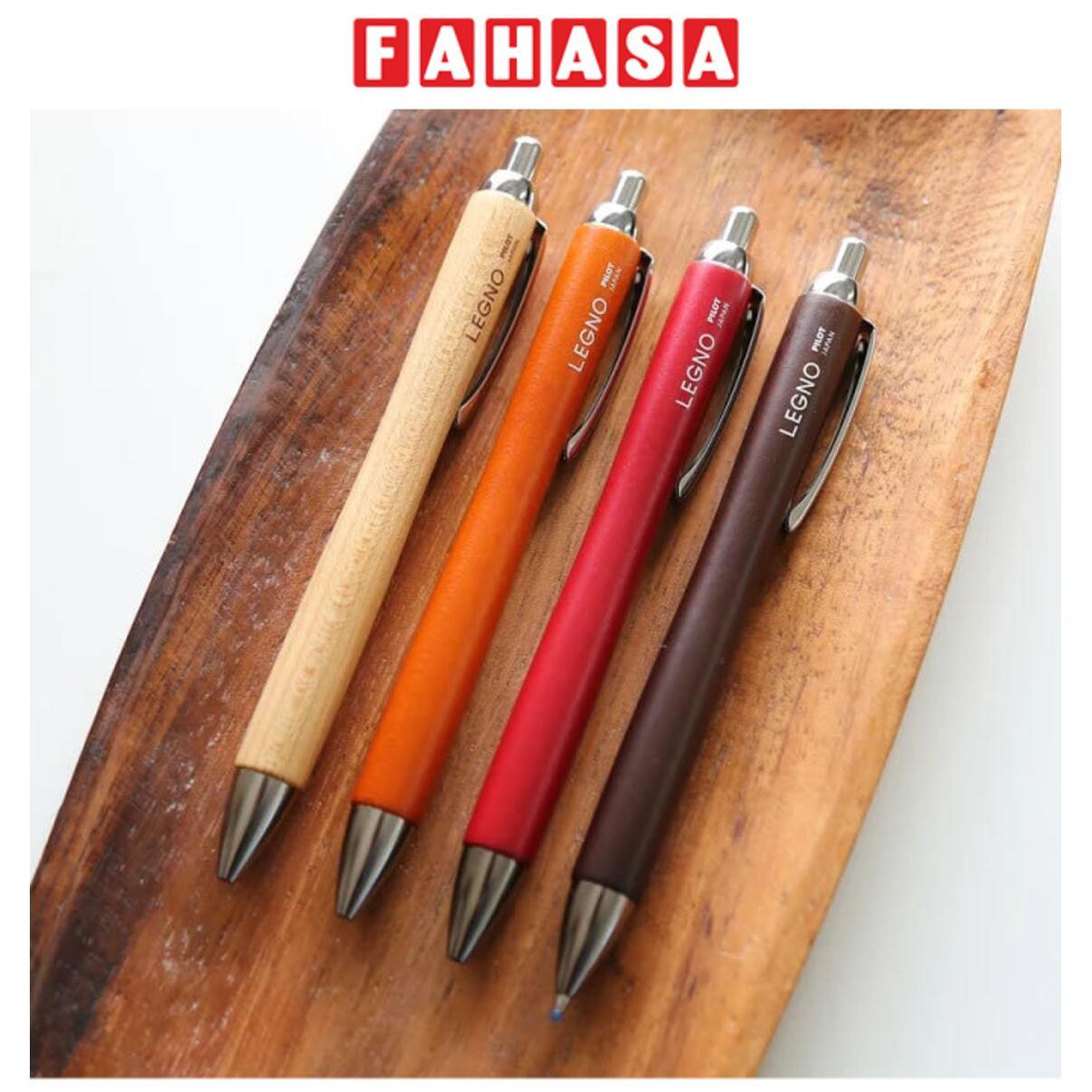 Bút Bi Ký Legno 0.7 mm - Pilot BLE-1SK-M - Mực Đen - Thân Gỗ Kèm Hộp Ngũ Hành Và Túi