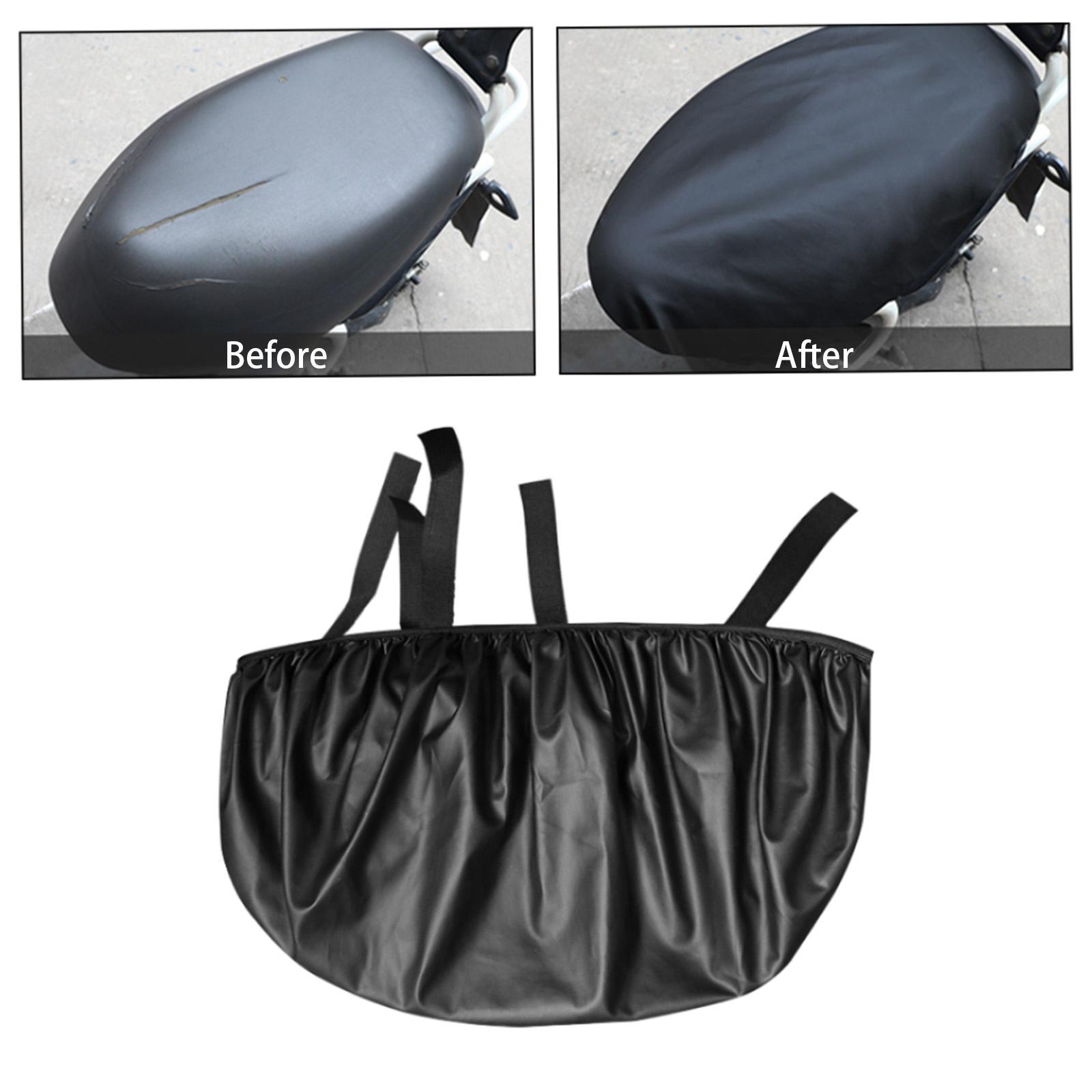 Motorcycle Seat Cover, Seat Protector Cover, Dustproof, Waterproof, PU Leather Anti Slip Universal Motorbike Seat Pad Cover for Motorcycle