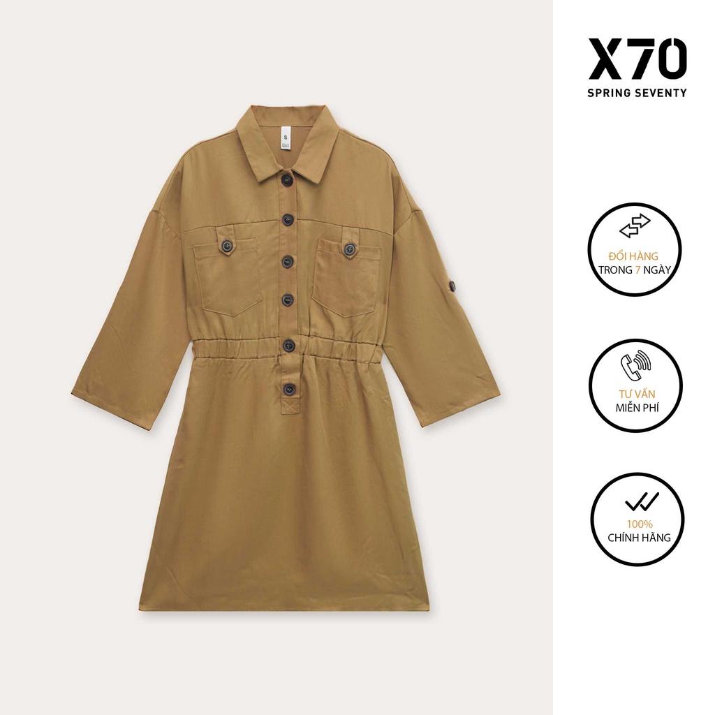 Đầm Sơ Mi Nữ Dáng Suông Thiết Kế Tay Dài Thời Trang X70 - 00780015