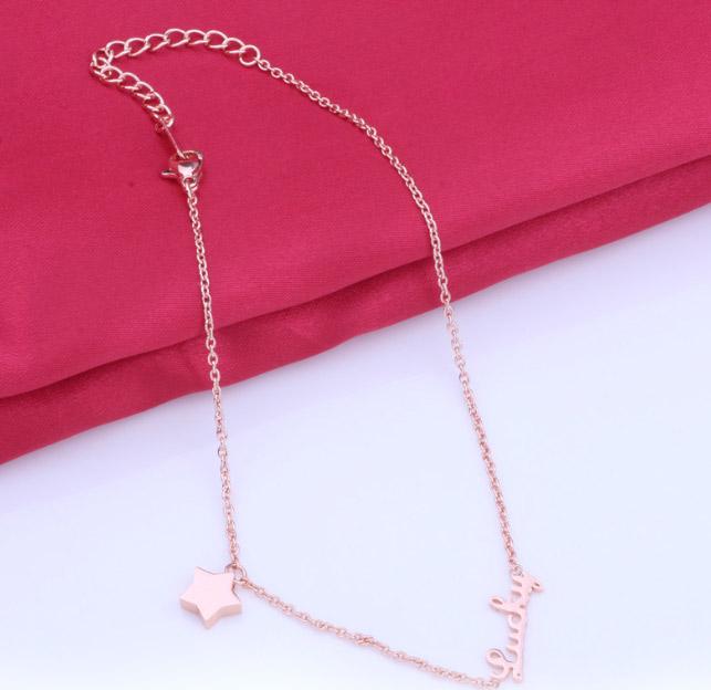 Lắc chân titatium ngôi sao may mắn không đen BHLC29