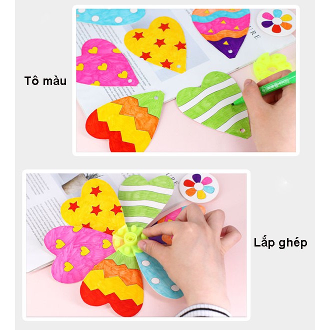 Chong chóng tô màu sáng tạo - Đồ chơi DIY siêu cute cho bé