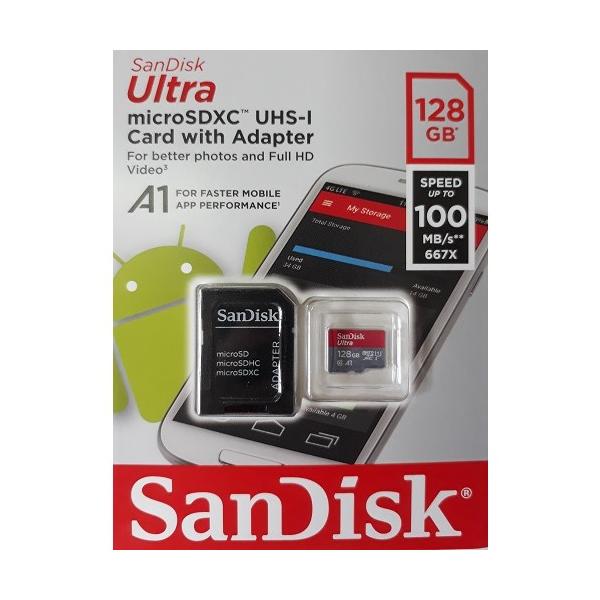 Thẻ Nhớ Micro SDHC SanDisk Ultra 667X (100Mb) 128GB - Hàng Chính Hãng