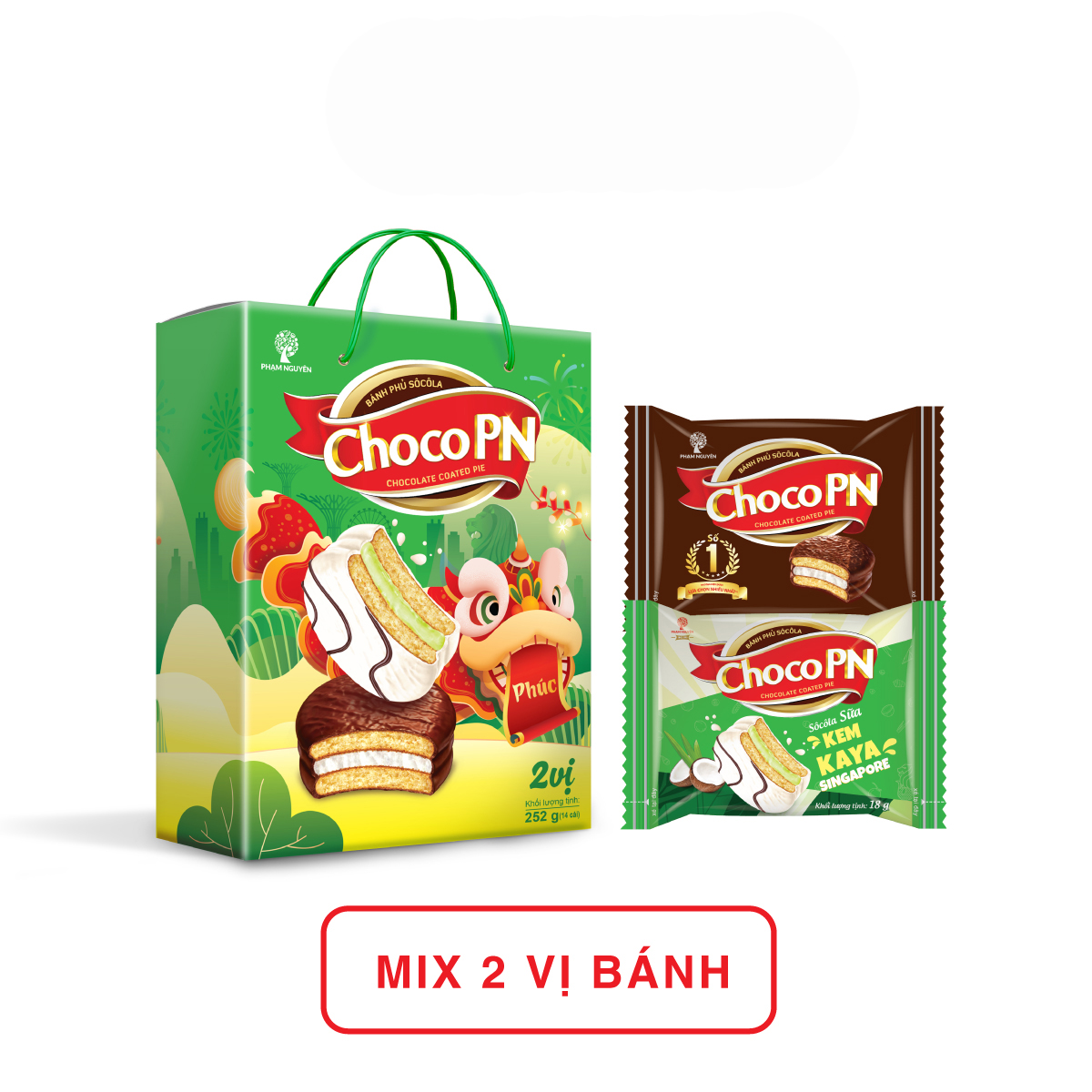 Bánh phủ sôcôla 2 vị PHÚC – Choco PN 252 NEW