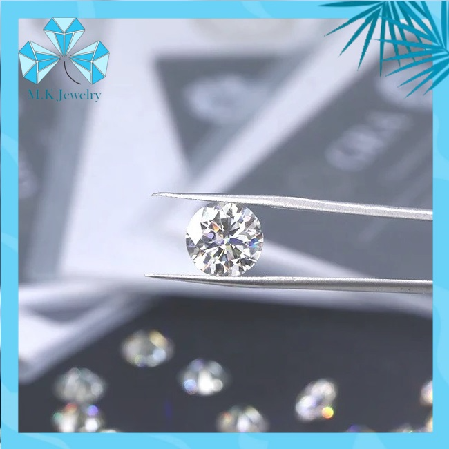 ( SIZE 9 LY) KIM CƯƠNG NHÂN TẠO -  MOISSANITE NƯỚC D – ĐỘ TINH KHIẾT FL . FULL KIỂM ĐỊNH GRA