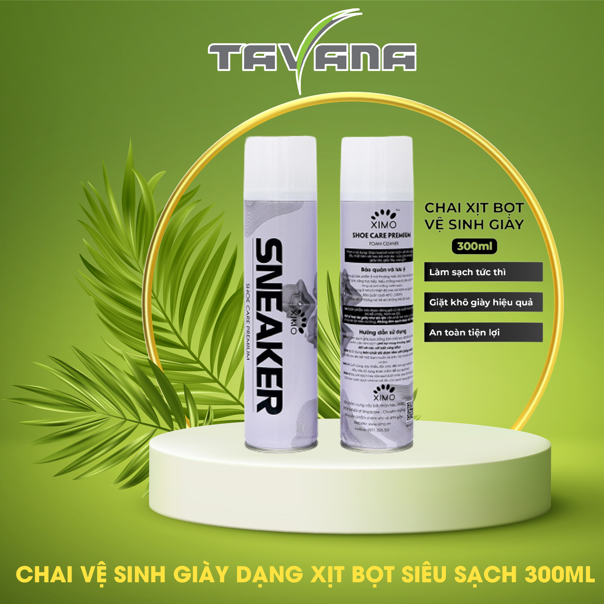 Chai Xịt Tạo Bọt Vệ Sinh Giày XIMO Cao Cấp 300ml