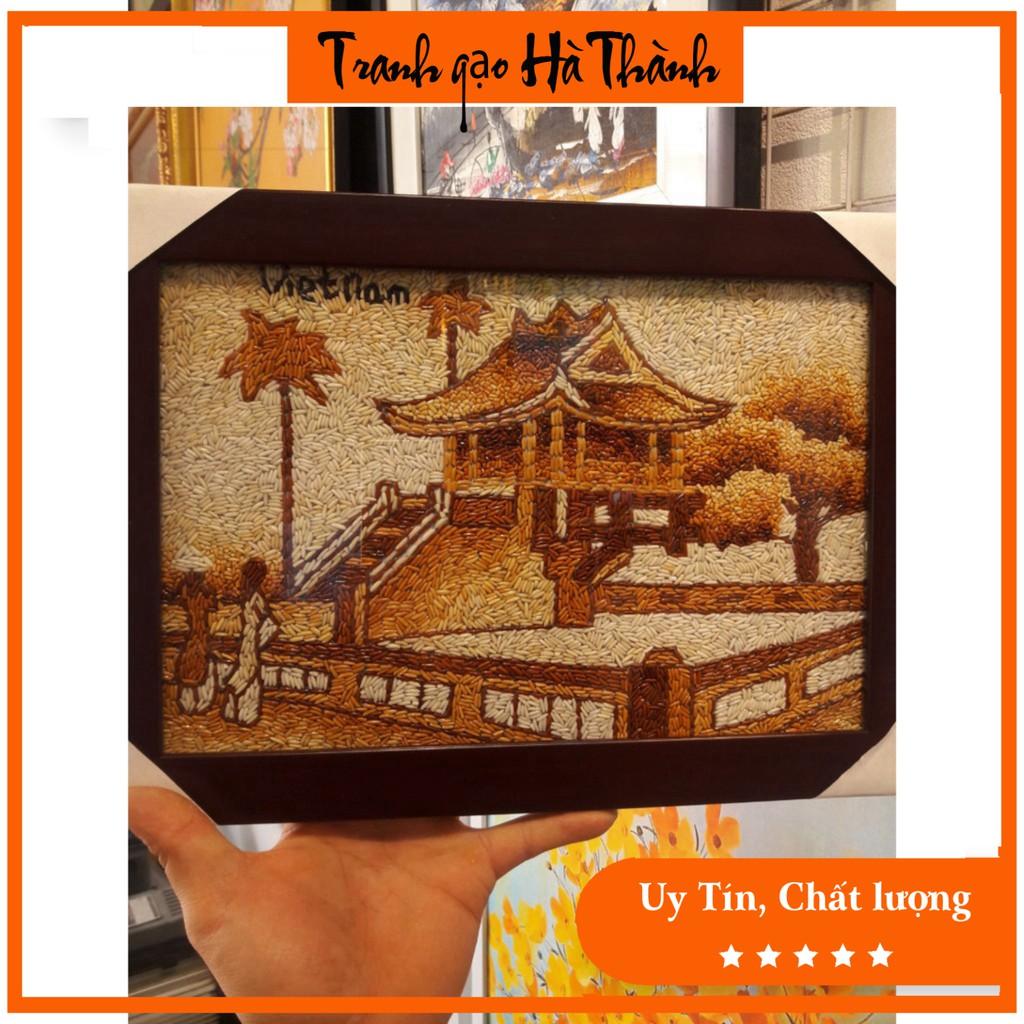 Tranh Gạo Chùa Một Cột - Quà Tặng(25*35cm)