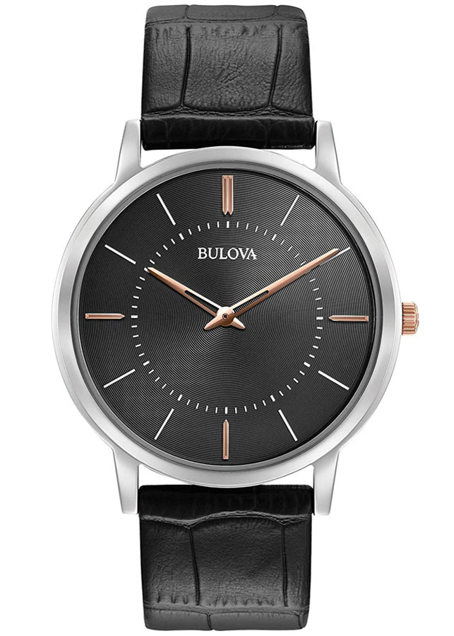 Đồng Hồ Nam Bulova Dây Da 98A167 - Mặt Đen