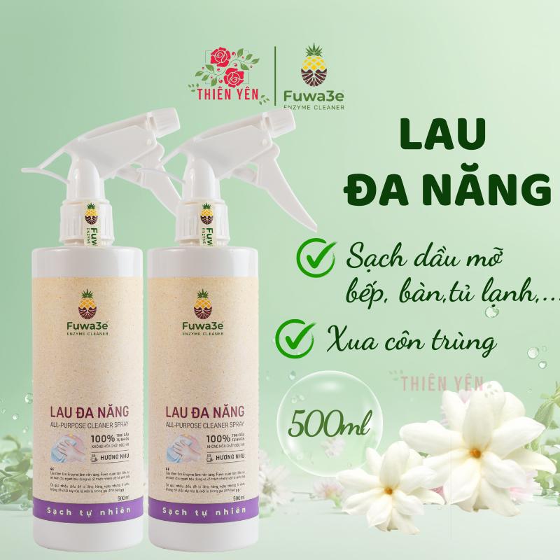 [ Bình xịt tẩy lau đa năng Fuwa3e 500ml an toàn cho da ] xịt lau bếp kính tủ lạnh bàn ăn hương nhu
