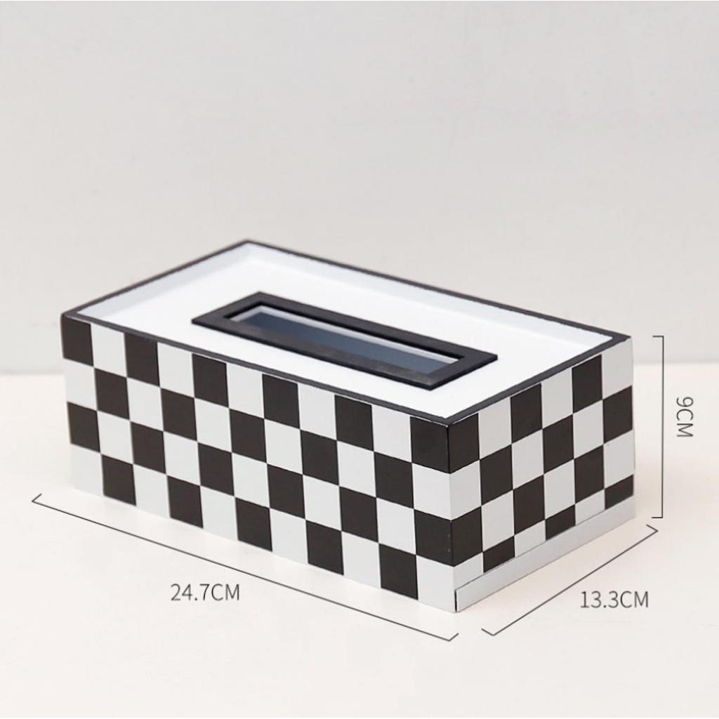 Wooden Tissue Box Cover Holder Case Paper Dispenser for Bathroom Bedroom