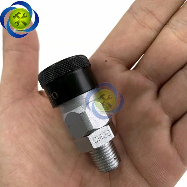 Đầu nối hơi ren ngoài 13mm Mito SM20 loại 1/4 PT