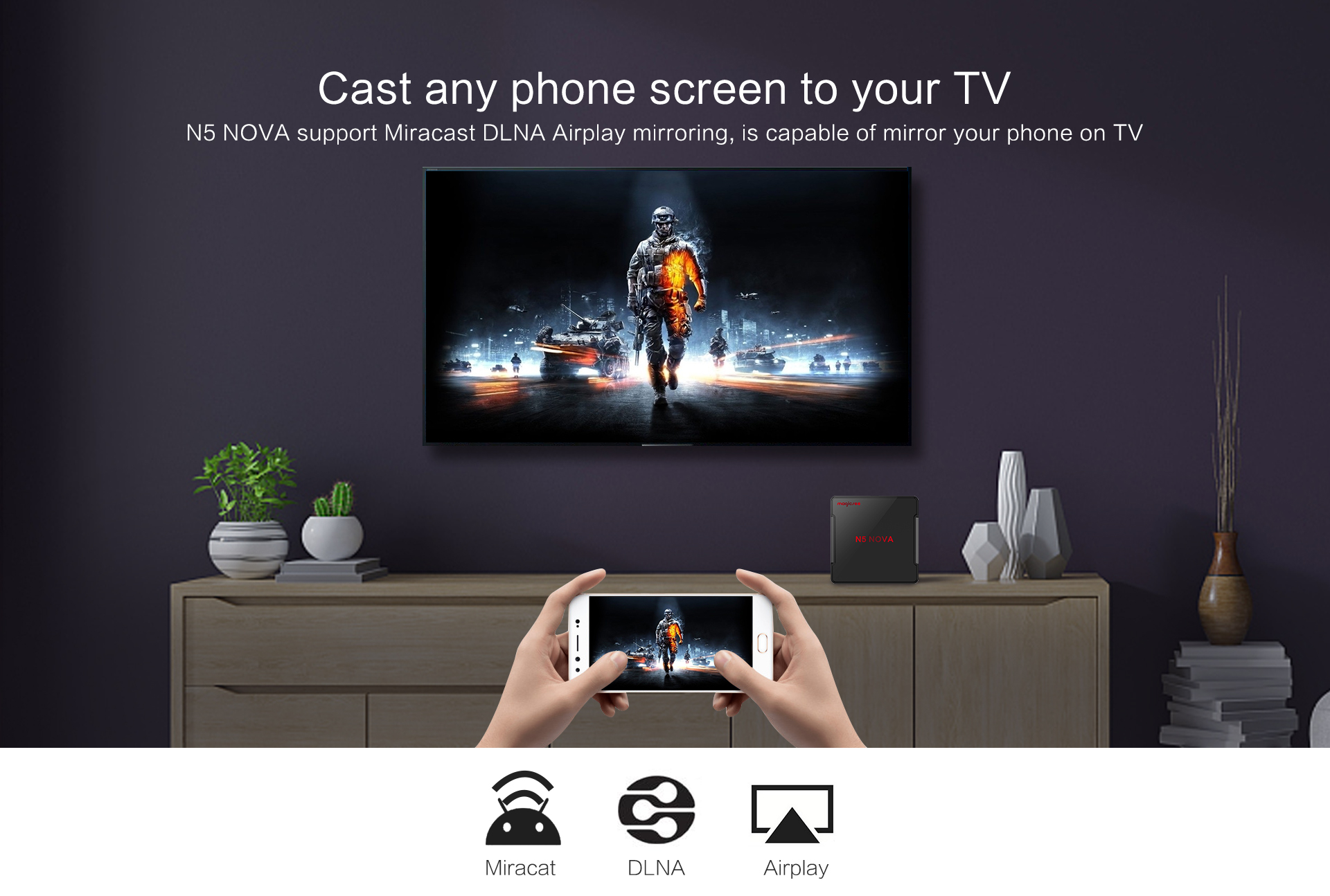 Android Z98 Pro điều khiển cử chỉ tay người dùng và giọng nói tiếng việt Ram 4G Rom 32G hỗ trợ bluetooth Wifi 2 băng tần kép cài sẵn truyền hình cáp và xem phim HD miễn phí vĩnh viễn - Hàng nhập khẩu