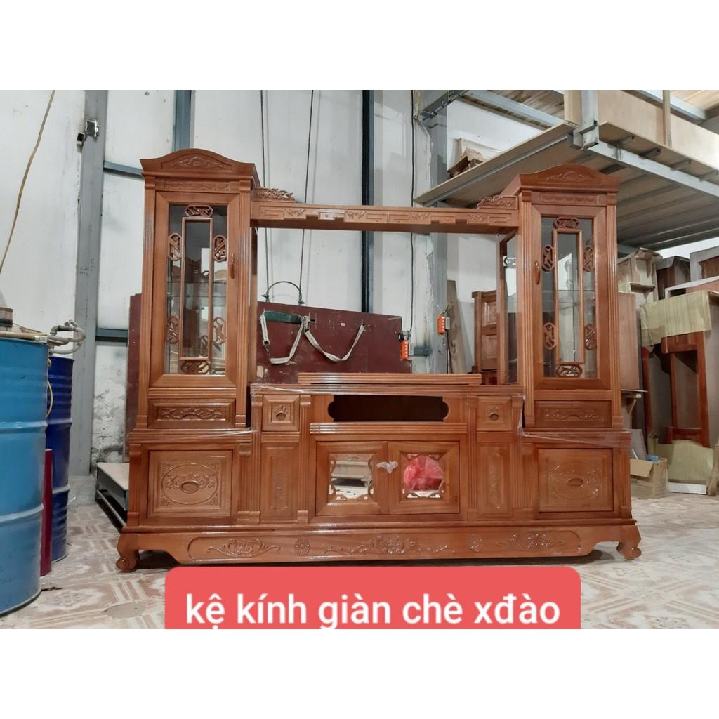 Tủ tivi gỗ xoan đào phòng khách