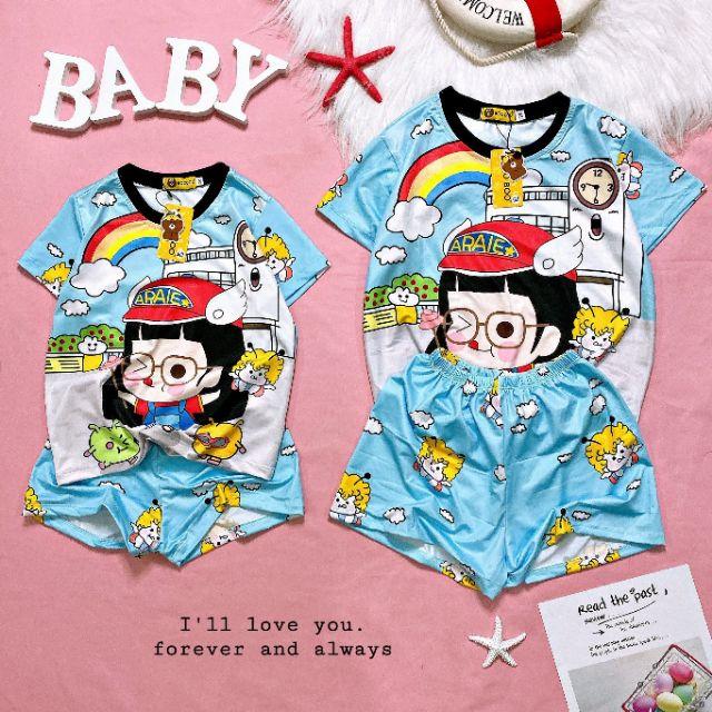 Bộ thun 3D đùi cho bé 15_35kg