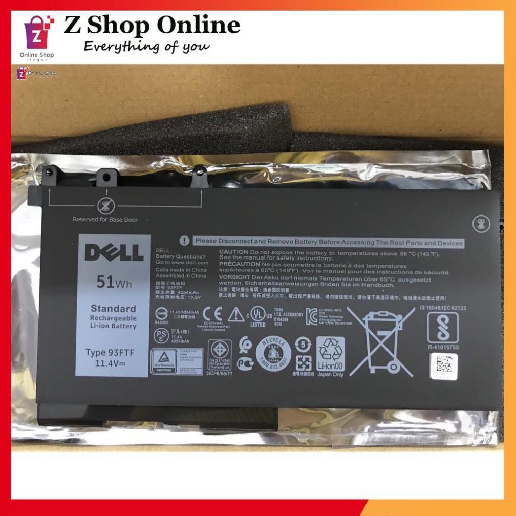 Pin (Original) 51Wh Dùng Cho Dell Latitude 5280 5480 5488 5580 5290 5490 5590 93FTF Battery