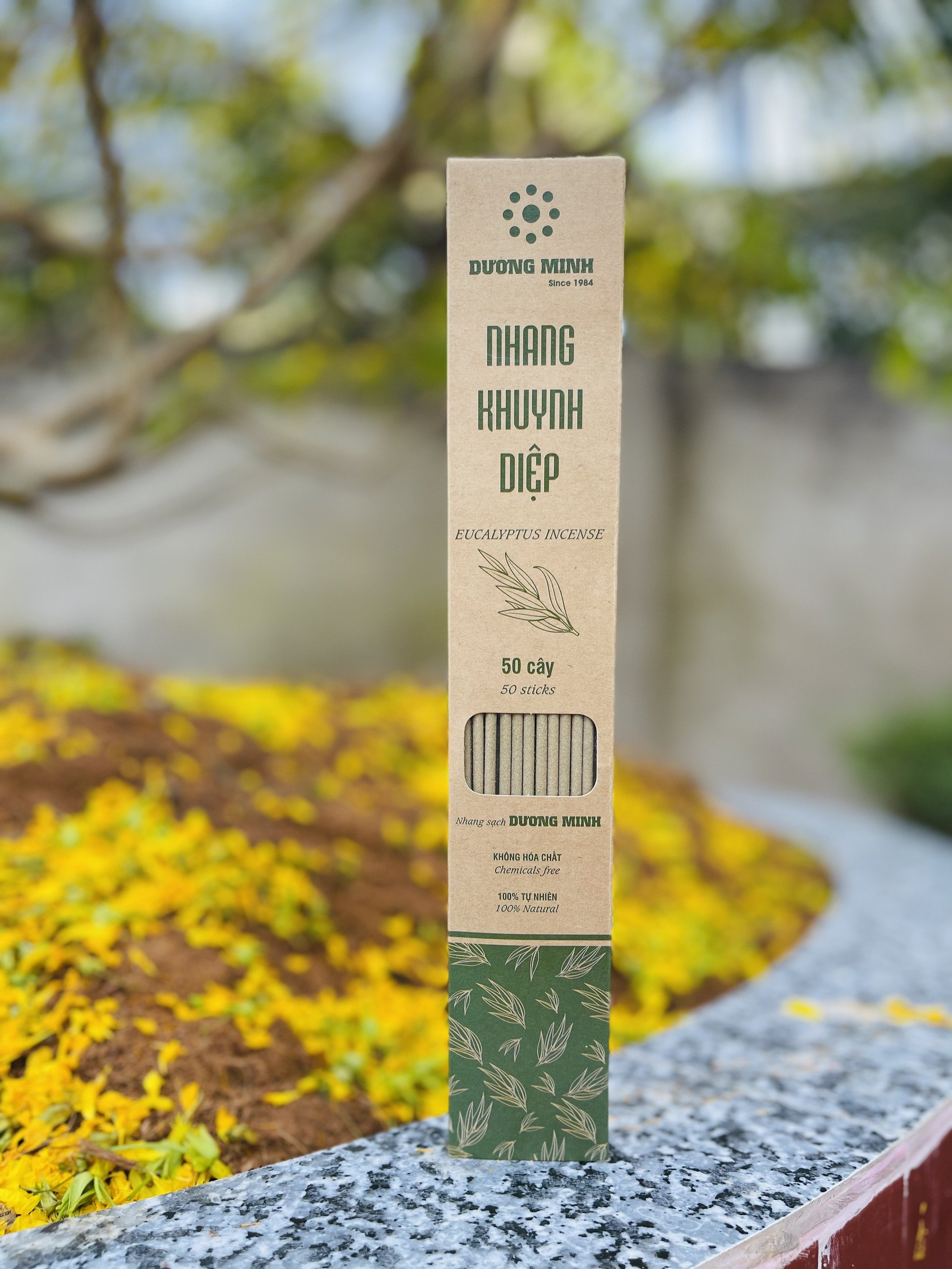 Hương nhang Khuynh Diệp Dương Minh nhang sạch 100% thành phần organic hương thơm an toàn không hóa chất nhang cây 30cm