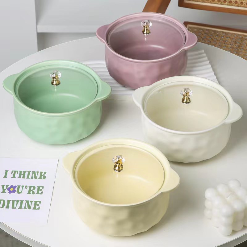 Thố nắp âu sứ nắp thuỷ tinh