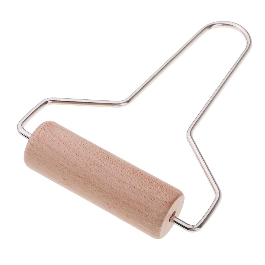 Metal Handle Wooden Roller Polymer Clay Rolling Pin Clay Tools for Ceramists
