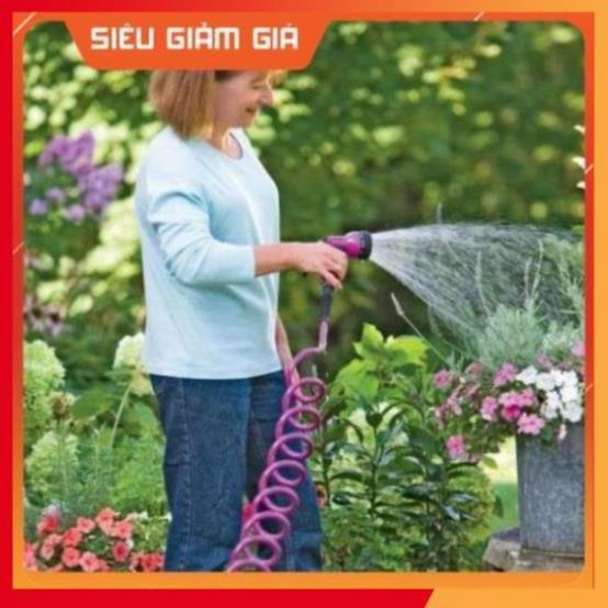 Bộ vòi tưới cây, rửa xe co xoắn gọn gàng,tiện lợi 7.5 mét ,15 mét vòi tưới 7 kiểu phun tưới 206791