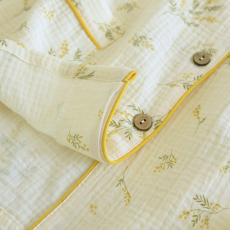 Bộ Đồ Bầu Và Sau Sinh Dài Tay Có Khe Mở Cho Con Bú Chất Liệu Xô Muslin M5