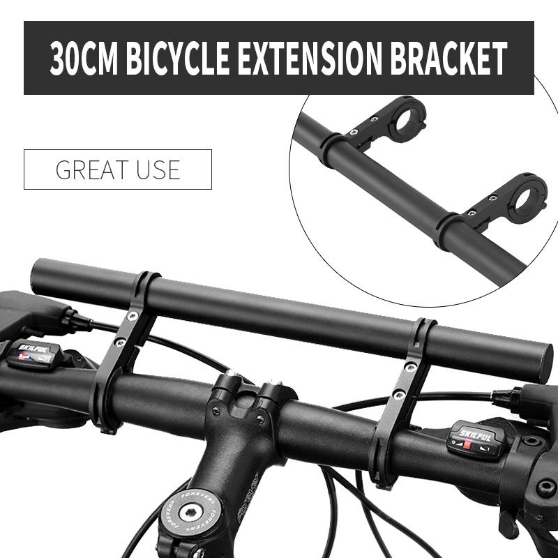 30CM Bike Handlebar Extender Bicycle Bracket Extension Bracket Extender Holder Bike Headlight Mount Bar Cycling Accessories