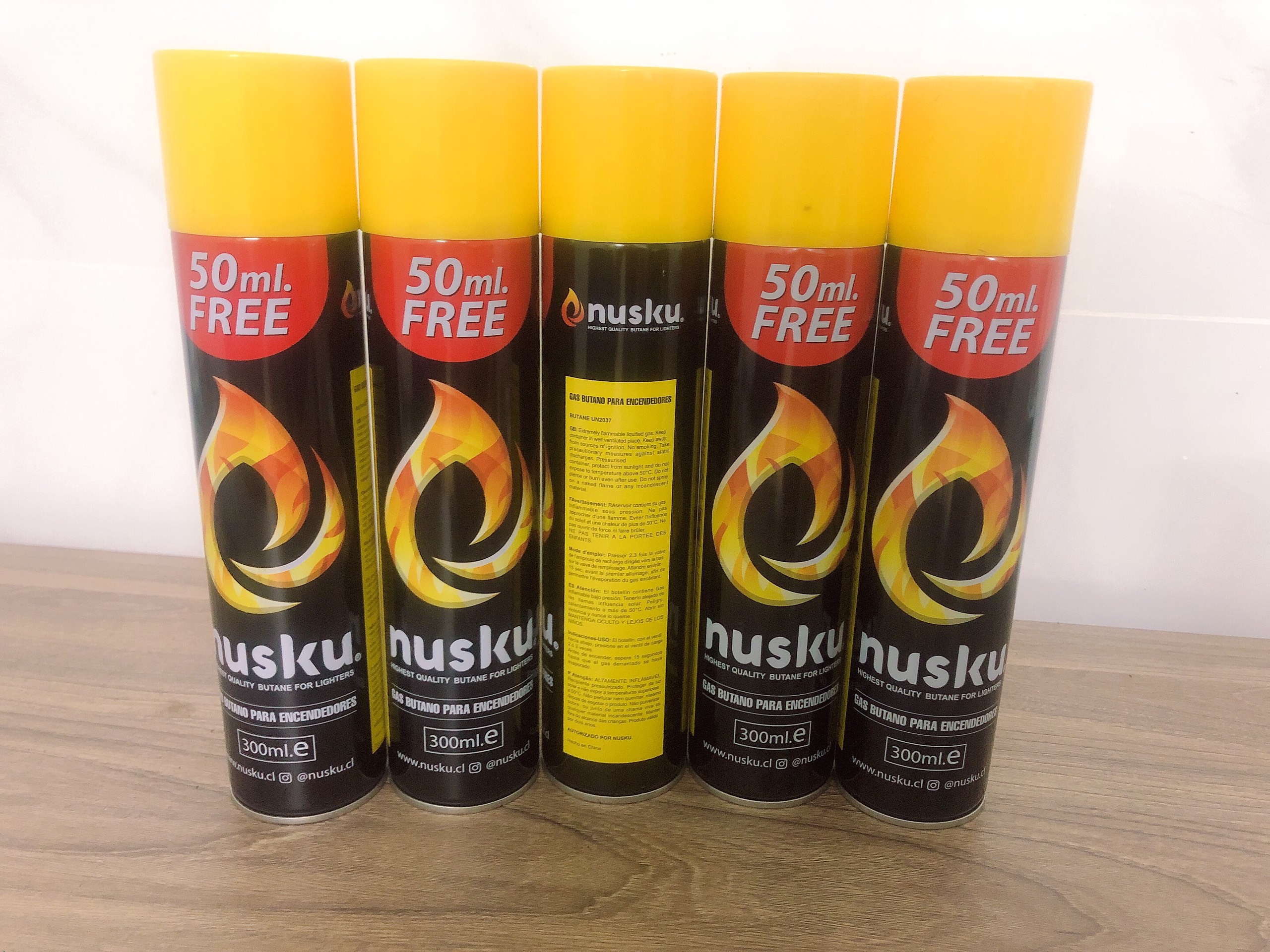 Bình gas bơm chuyên cho Bật lửa hột quẹt Nusku 300ml