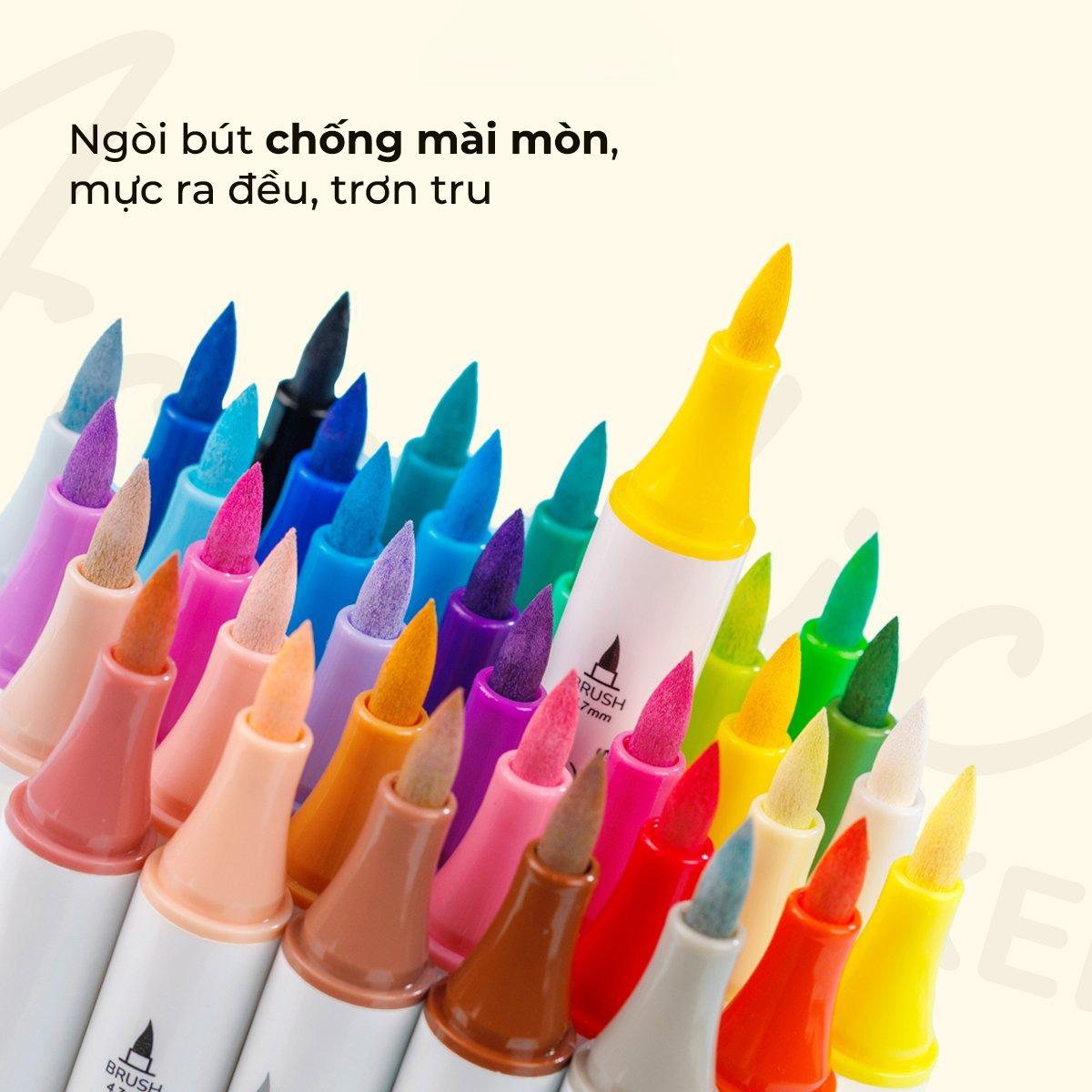 Hộp 12 Bút Lông Màu Acrylic Markers 2 Đầu - Colokit ACM-C001