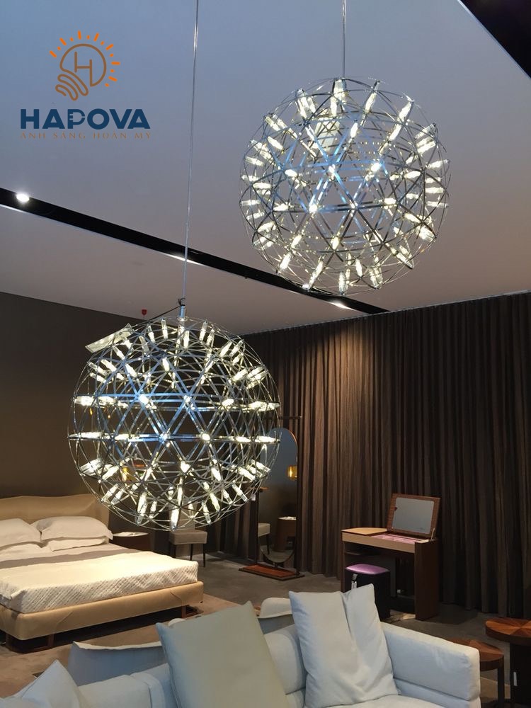 Đèn thả thông tầng cầu sao HAPOVA MALIO 5840 cỡ 300mm