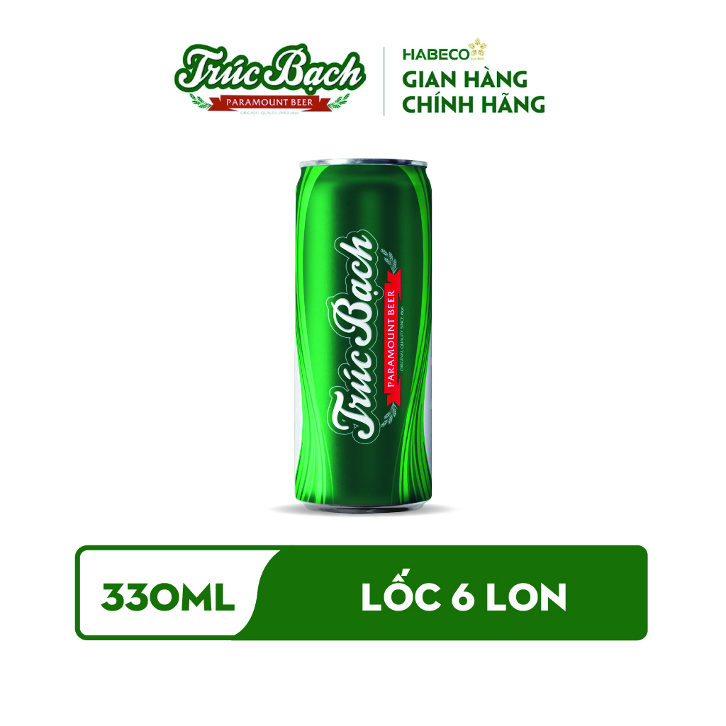 Lốc 6 lon Bia Trúc Bạch (330ml/lon)