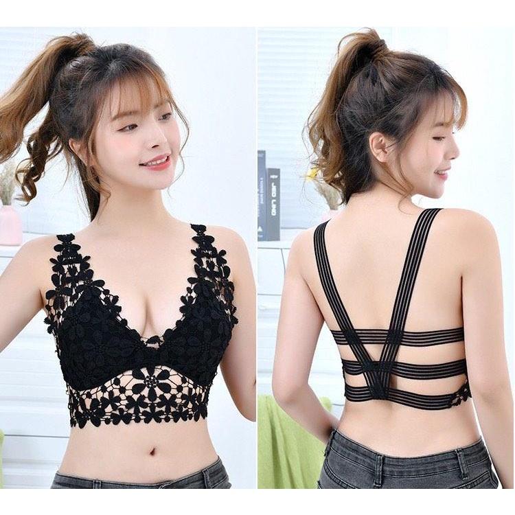 Áo 2 dây ren hoa cúc ngọc trai nhân tạo thời trang cực xinh