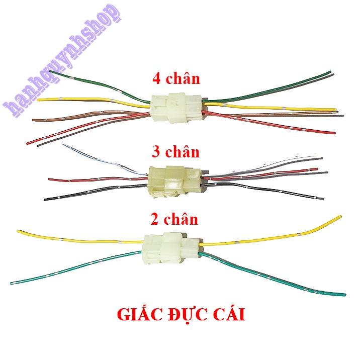 Giắc đực cái 2 3 4 chân – Jack nối nhanh ô tô xe máy