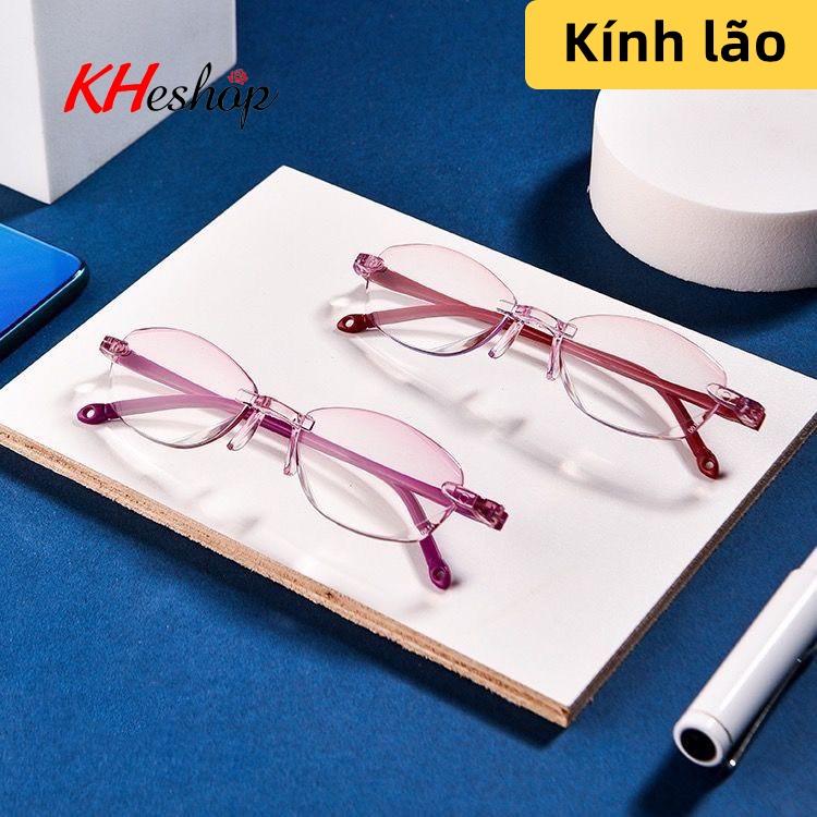 Kính lão thời trang nữ, tròng cắt cạnh , gọng dẻo bền đẹp màu hồng, sang chảnh mã Y805