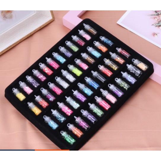 Bộ 48 Lọ Kim Tuyến Đủ Màu Trang Trí Resin - Trường Thịnh Sài Gòn