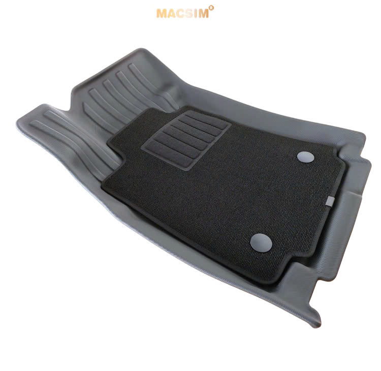 Thảm lót sàn (sd4) ô tô 2 lớp cao cấp dành cho xe MG7 (sd4) nhãn hiệu Macsim chất liệu TPE màu đen