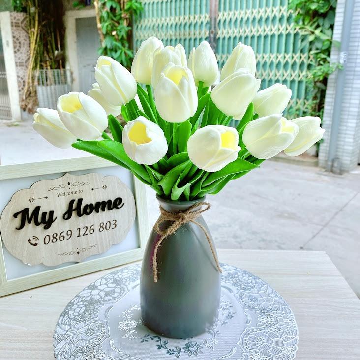 Bình Sứ Cắm Hoa Hình Tròn sang trọng bằng sứ trắng cao cấp gốm sứ Bát Tràng