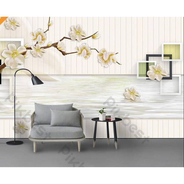 Tranh dán tường Hoa phong lan nổi bật, tranh dán tường 3d hiện đại MS773958