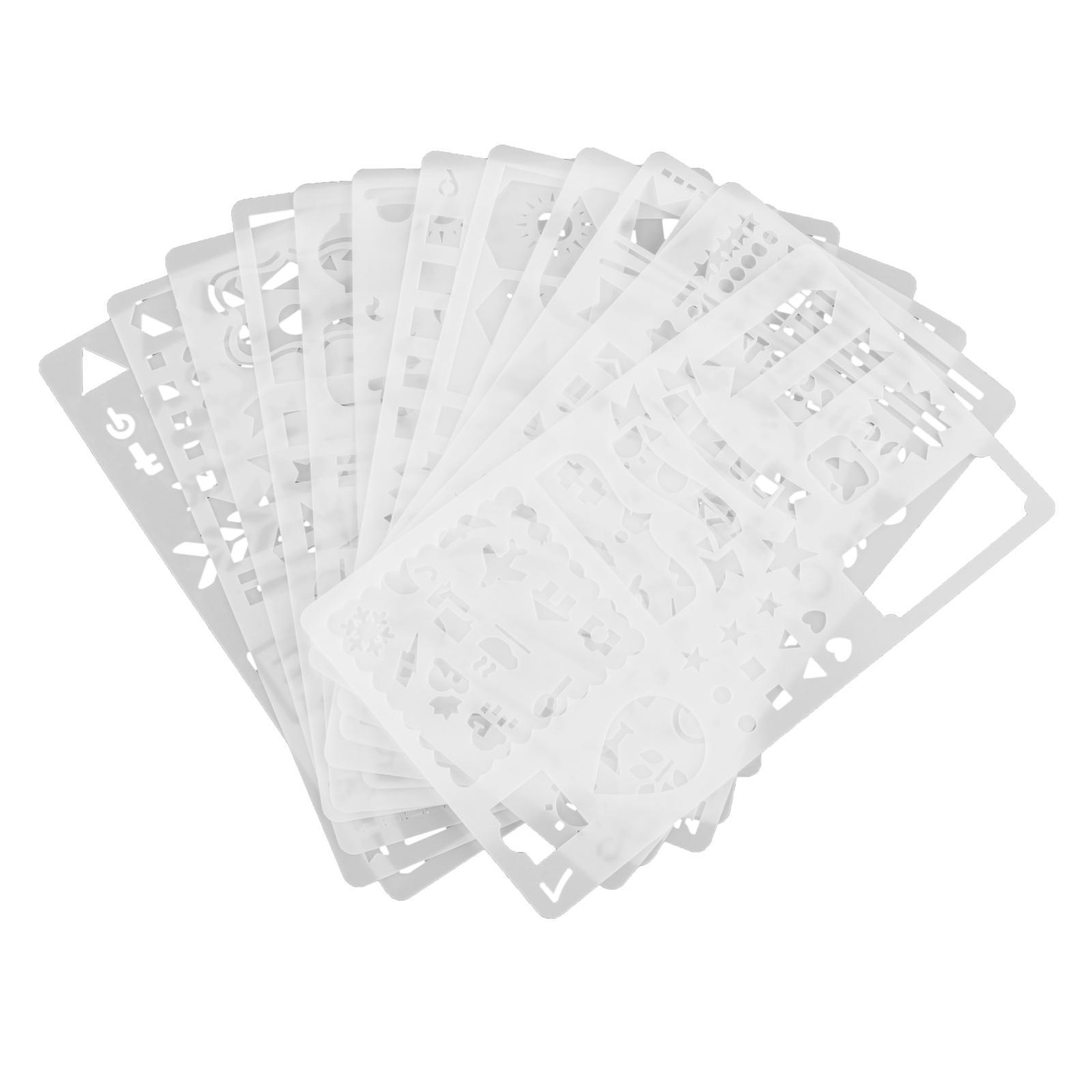 Journal Stencil Set Diary Drawing Template Stencils for Planner Graffiti School Decor
