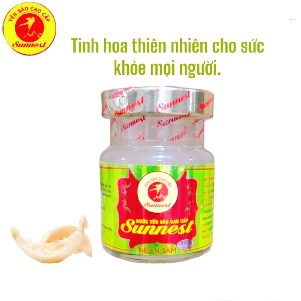 ️Lẻ 1 Hũ YếnSàoSUNNESTNhânSâm 20 (Có Lát NhânSâm) Lọ Thủy Tinh 70ml Cao Cấp️