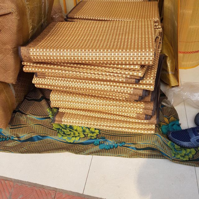 Chiếu điều hòa sợi mây tổng hợp lót vải không dệt cao cấp hàng xuất khẩu 2 mặt giá rẻ 1m2 1m6 1m8 chính hãng