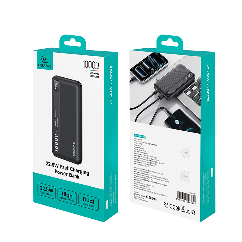 Pin sạc dự phòng Usams CD263 22.5W Fast Charging Power Bank 10000mAh - Hàng Chính Hãng